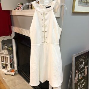 NEW Very J Criss Cross Sleeveless Cocktail Bridal Bachelorette Shower Dress